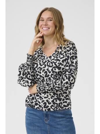 Kaffe Blouse KAALICE BLOUSE 10509405 106816 WHITE/BLACK LEOPARD