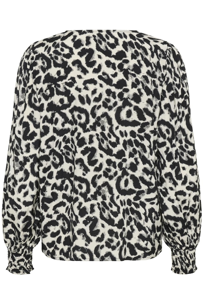 KAALICE BLOUSE 10509405 106816 WHITE/BLACK LEOPARD