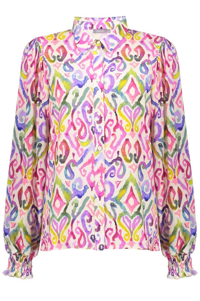 BLOUSE ECOLINE MULTICOLOR PRINT 53205 20 000010 Off-White/Lilac