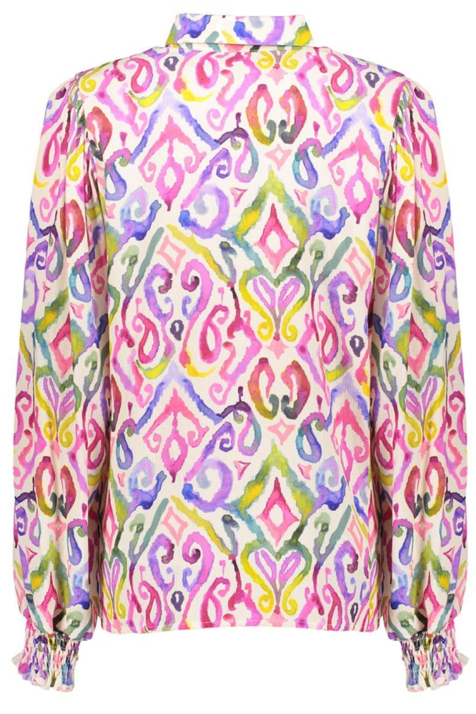 BLOUSE ECOLINE MULTICOLOR PRINT 53205 20 000010 Off-White/Lilac