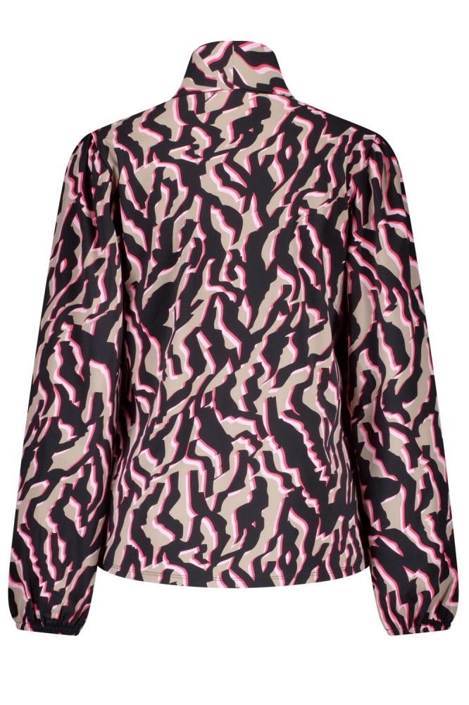 NAOMI LS BLOUSE L24 396 2327 ZEBRA PRINT