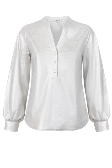 Zoso Blouse TRAVEL BLOUSES NORA 251 0200 SILVER