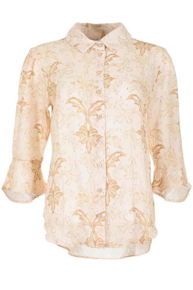 MELA BLOUSE SP25 20 014 GOLD PLANT