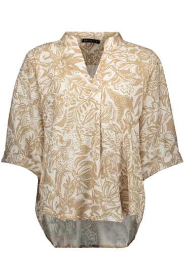 FOS Amsterdam Blouse KYLIE MONO BLOEM 7315 BEIGE