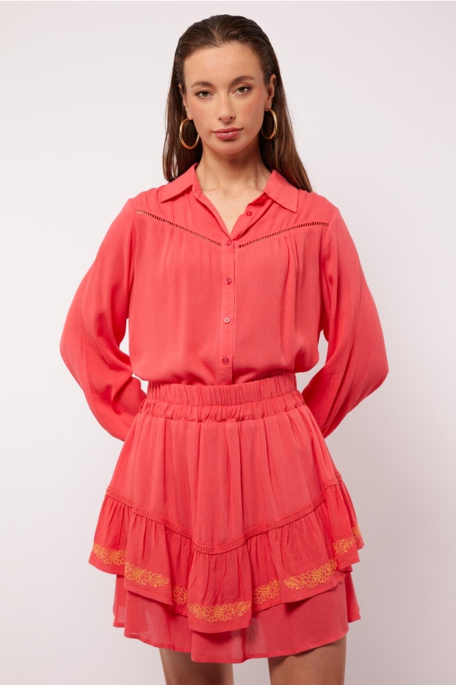 ADALYN BLOUSE 25ZQF07 227 SUNKISSED CORAL