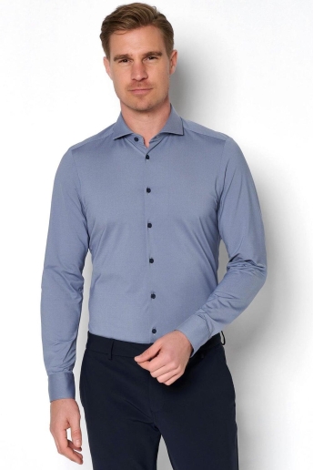 Pure H. Tico Overhemd FUNCTIONAL SHIRT L S 4030 21750 110 PLAIN BLUE