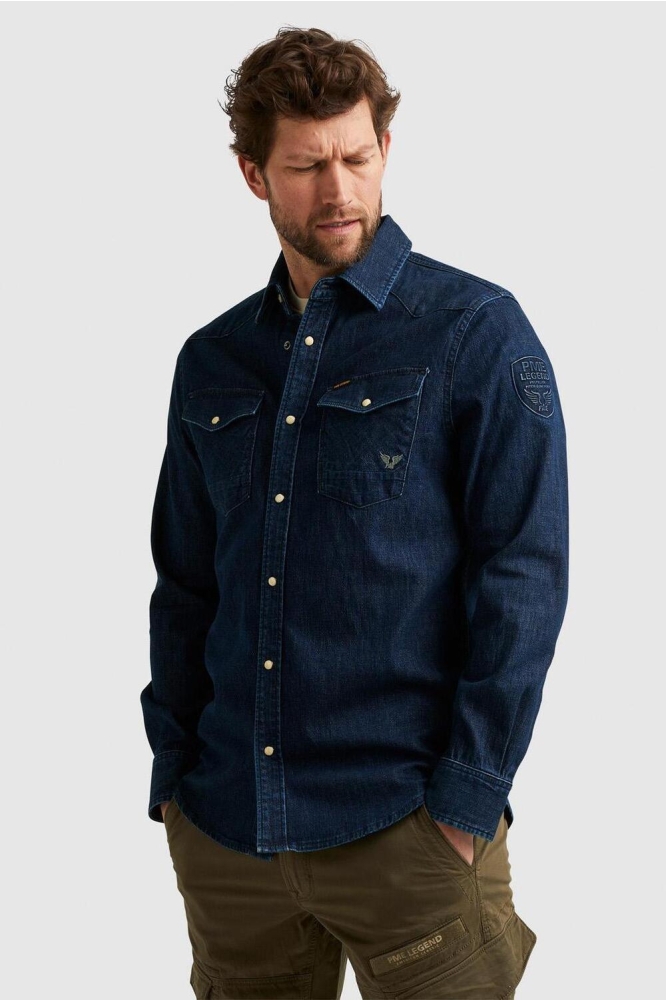 DENIM SHIRT WITH COMFORT STRETCH PSD2308200 TDB