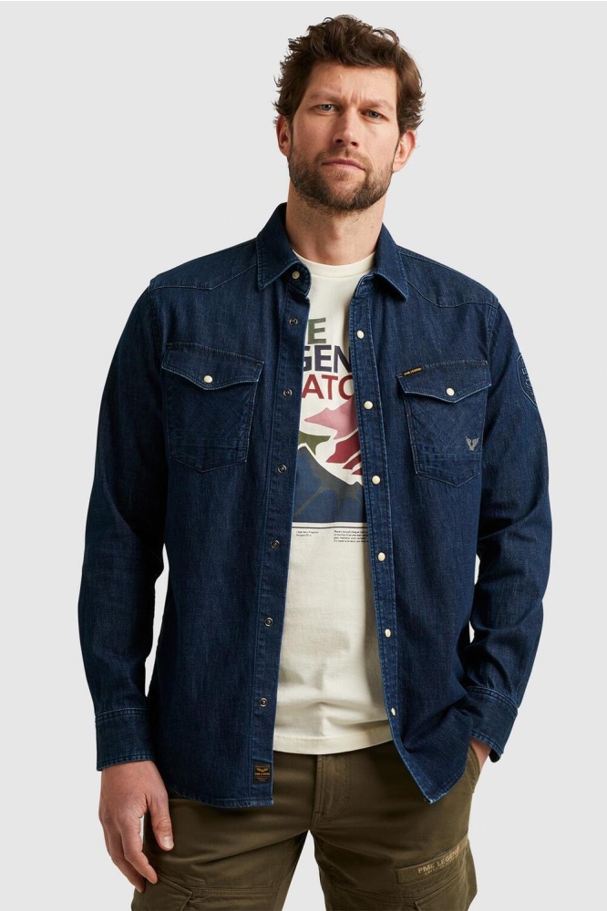 DENIM SHIRT WITH COMFORT STRETCH PSD2308200 TDB