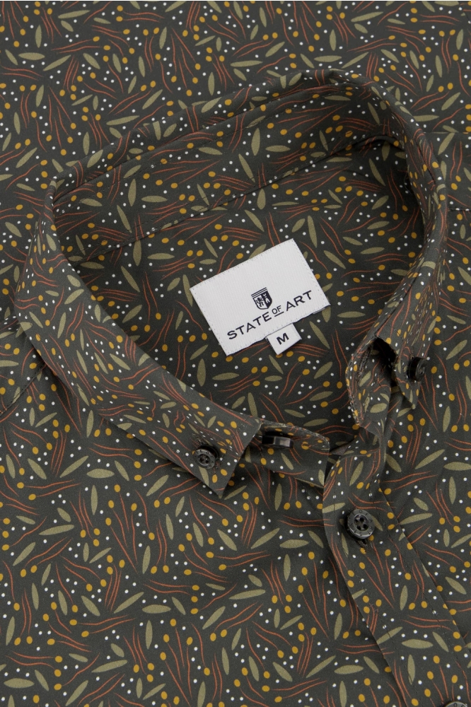 SHIRT LS POPLIN PRINT 21423210 9883