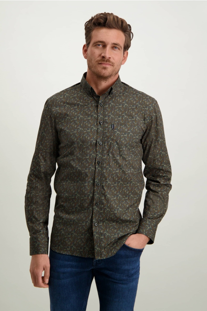 SHIRT LS POPLIN PRINT 21423210 9883