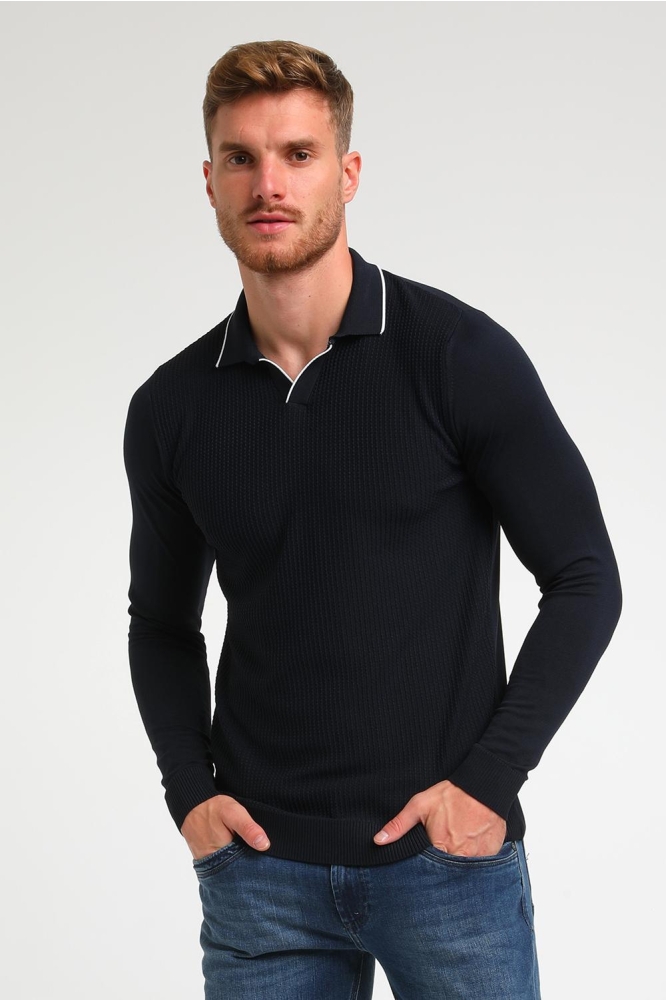 GESTRUCTUREERDE POLO 234925 301 Navy