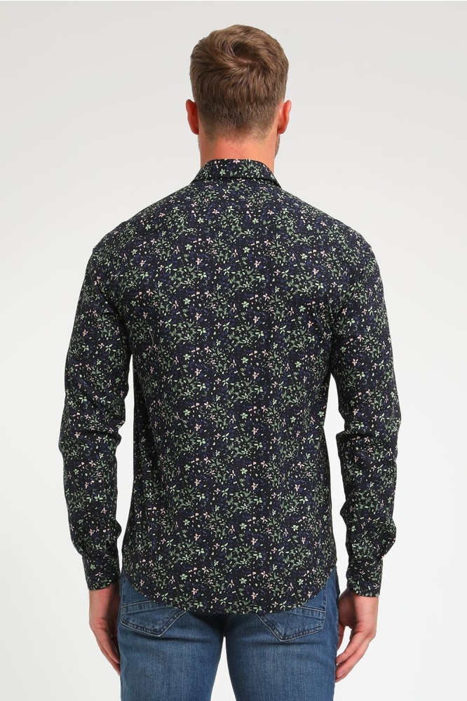 OVERHEMD MET PRINT 334935 301 Navy