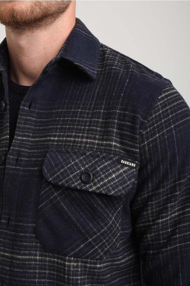 FLANNEL GERUITEN OVERHEMD 334736 301 Navy