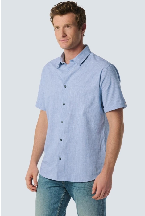 NO-EXCESS shirt short sleeve 2 tone with line