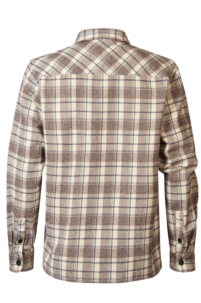 SHIRT LONG SLEEVE CHECK M 3040 SIL405 7137 Ecru