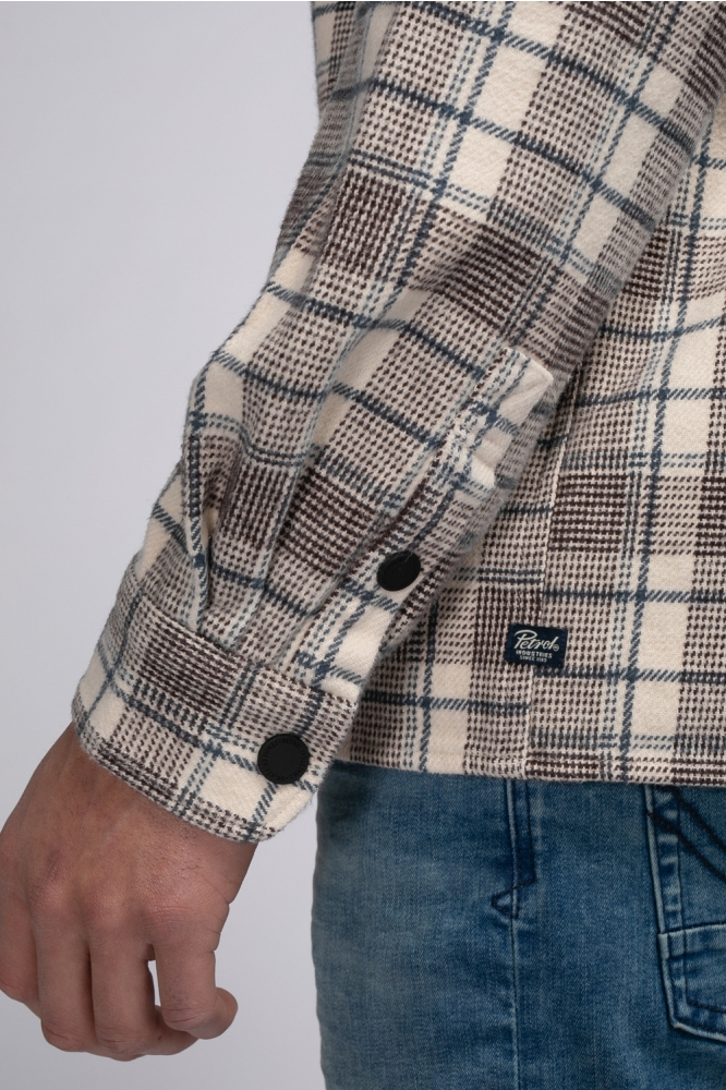 SHIRT LONG SLEEVE CHECK M 3040 SIL405 7137 Ecru