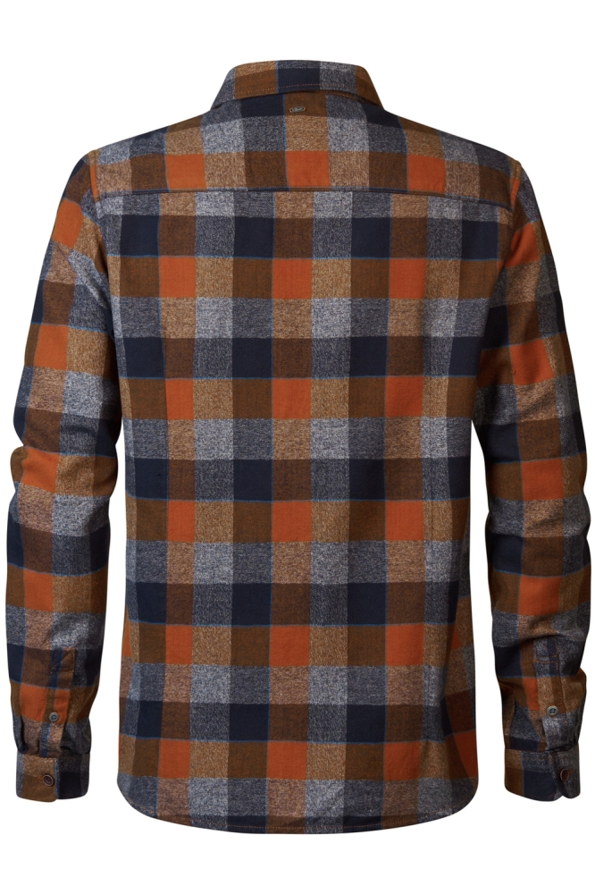 SHIRT LONG SLEEVE CHECK M 3040 SIL417 Dark Caramel