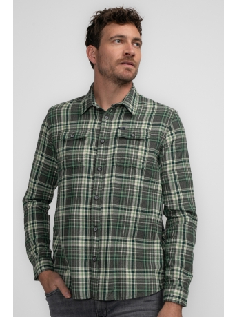 Petrol Industries Overhemd SHIRT LONG SLEEVE CHECK M 3040 SIL400 6167 Wasabi