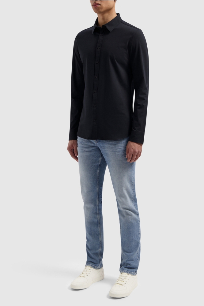 SLIM FIT SHIRT LONGSLEEVE 10212 02 BLACK