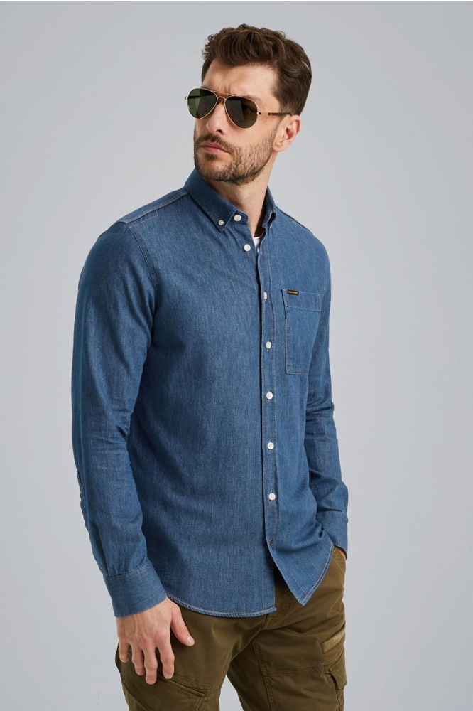 SHIRT WITH INDIGO WASH PSI2408215 590