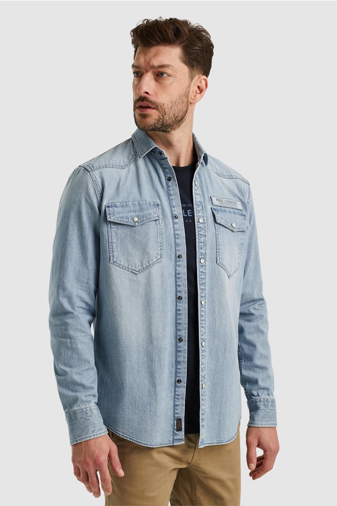 DENIM SHIRT MET BADGES PSI2411252 BLD