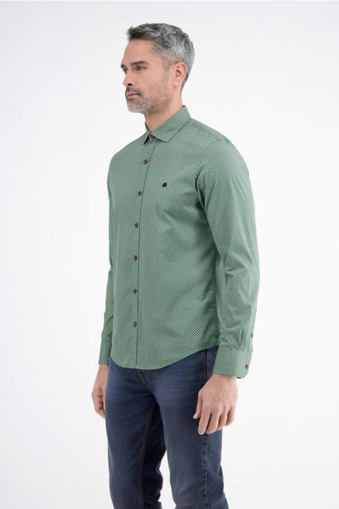 MODIEUS OVERHEMD MET PUNTKRAAG 24D1389 612 Sage Green