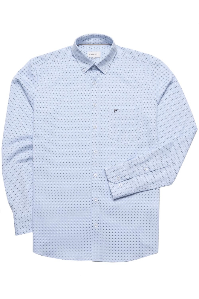 RANGER OVERHEMD LM 096128 3256 CHAMBRAY BLUE DESSIN