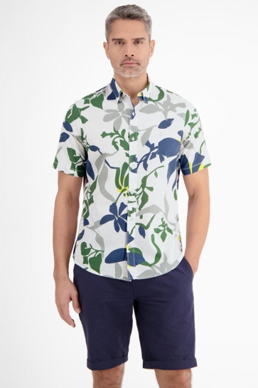 Lerros Overhemd OVERHEMD IN HAWAIIAANSE STIJL 2542409 100