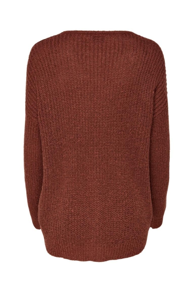 JDYNEW MEGAN L/S PULLOVER KNT NOOS 15208245 Smoked Paprika/W. BLACK P