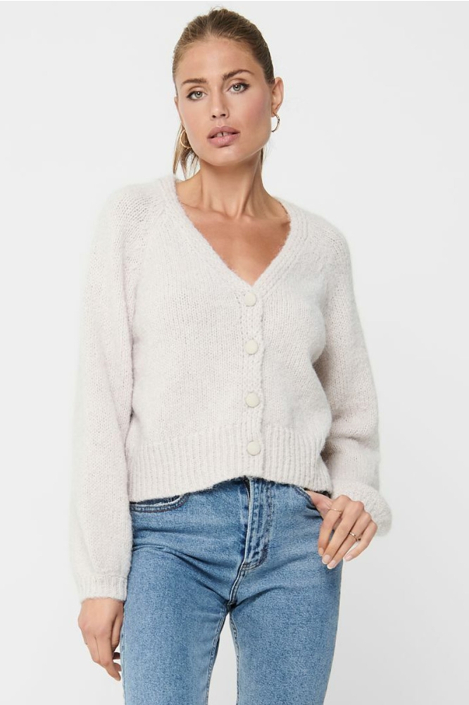 ONLALYSSA L/S LIFE CARDIGAN KNT 15210790 Pumice Stone