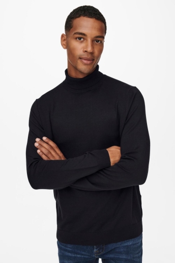 Only & Sons Trui ONSWYLER LIFE ROLL NECK KNIT NOOS 22020879 Black