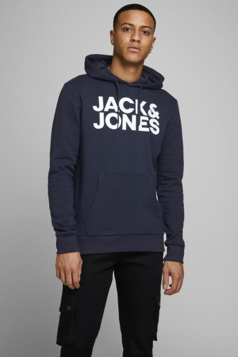 Jack & Jones Trui JJECORP LOGO SWEAT HOOD NOOS 12152840 NAVY BLAZER/REG/LARGE