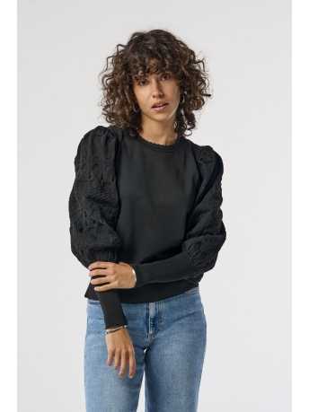 Only Trui ONLMELITA L/S O-NECK PULLOVER KNT 15235327 BLACK