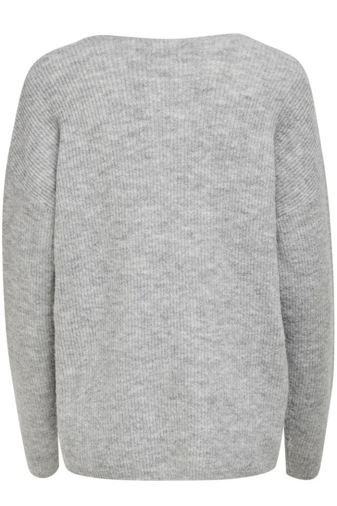 ONLCAMILLA V-NECK L/S PULLOVER KNT 15204588 Light Grey Melange