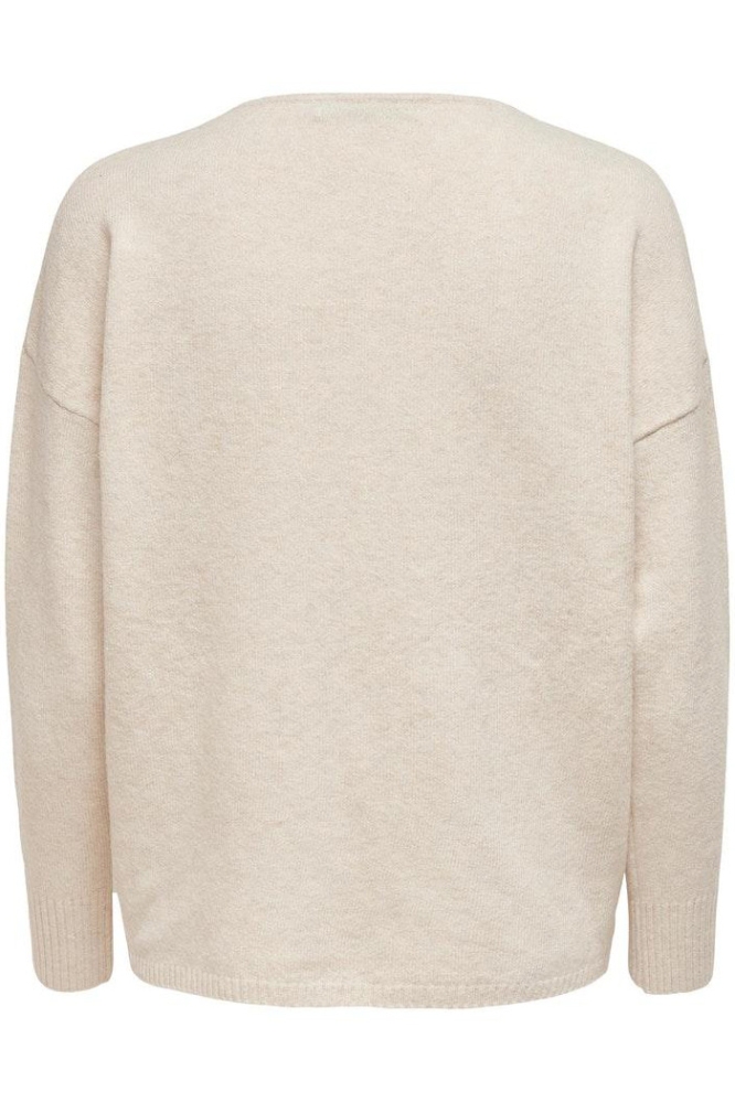 ONLRICA LIFE L/S V-NECK PULLO KNT NOOS 15224360 Birch/W. MELANGE