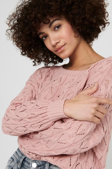 Only Trui ONLBRYNN LIFE STRUCTURE L/S PUL KNT NOOS 15222853 ADOBE ROSE