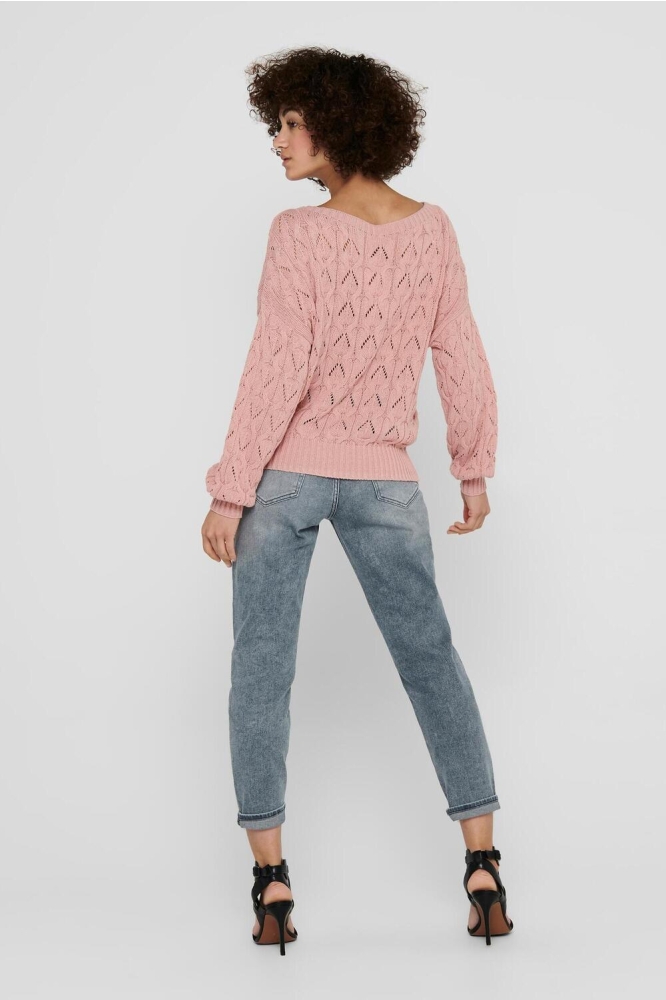 ONLBRYNN LIFE STRUCTURE L/S PUL KNT NOOS 15222853 ADOBE ROSE