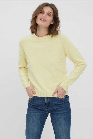 Vero Moda Trui VMDOFFY LS O-NECK BLOUSE GA NOOS 10201022 LEMON MERINGUE/MELANGE