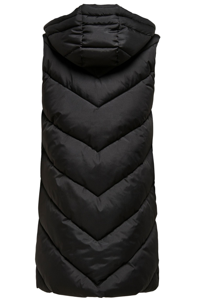 JDYSKYLAR PADDED HOOD WAISTCOAT OTW 15220630 BLACK/BLACK