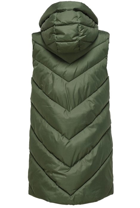 Jacqueline de Yong jdyskylar padded hood waistcoat otw