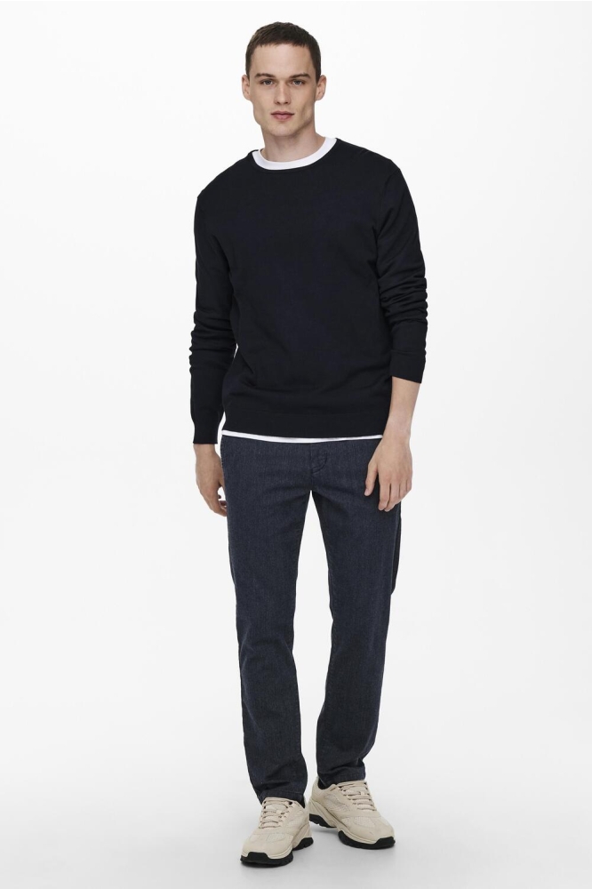 ONSWYLER LIFE LS CREW KNIT NOOS 22020088 Dark Navy