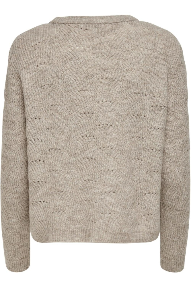 ONLLOLLI L/S PULLOVER KNT NOOS 15234745 Taupe Gray/W. MELANGE