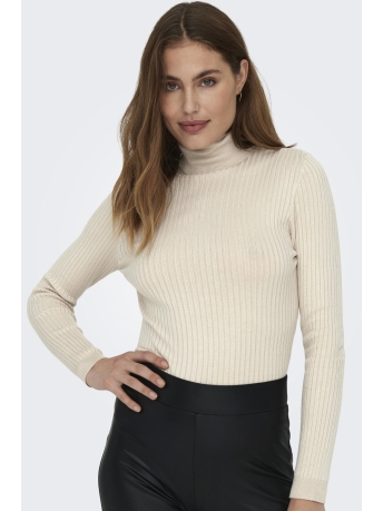 Only Trui ONLKAROL L/S ROLLNECK PULLOVER KNT 15165075 PUMICE STONE/W MELANGE