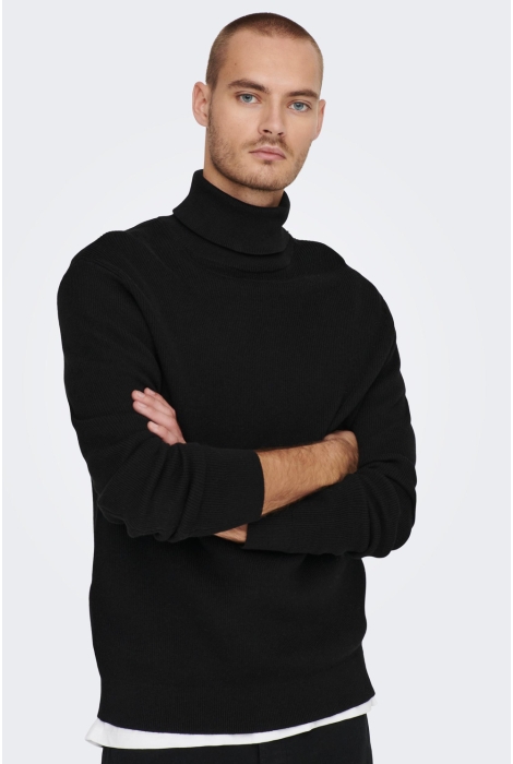 Only & Sons onsphil reg 12 struc roll neck knit