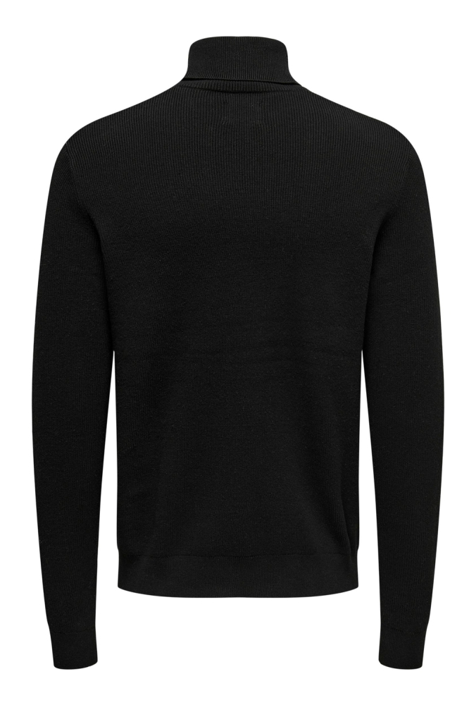 ONSPHIL REG 12 STRUC ROLL NECK KNIT 22023202 BLACK