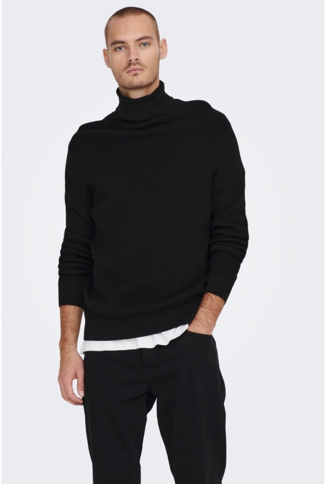 Only & Sons onsphil reg 12 struc roll neck knit