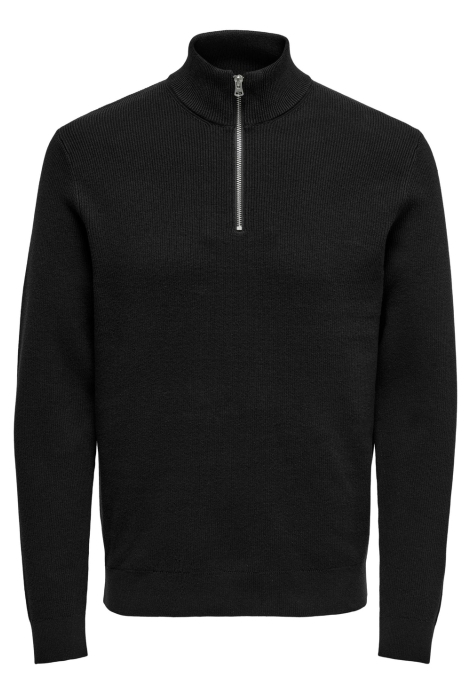 Only & Sons onsphil reg 12 cotton half zip knit