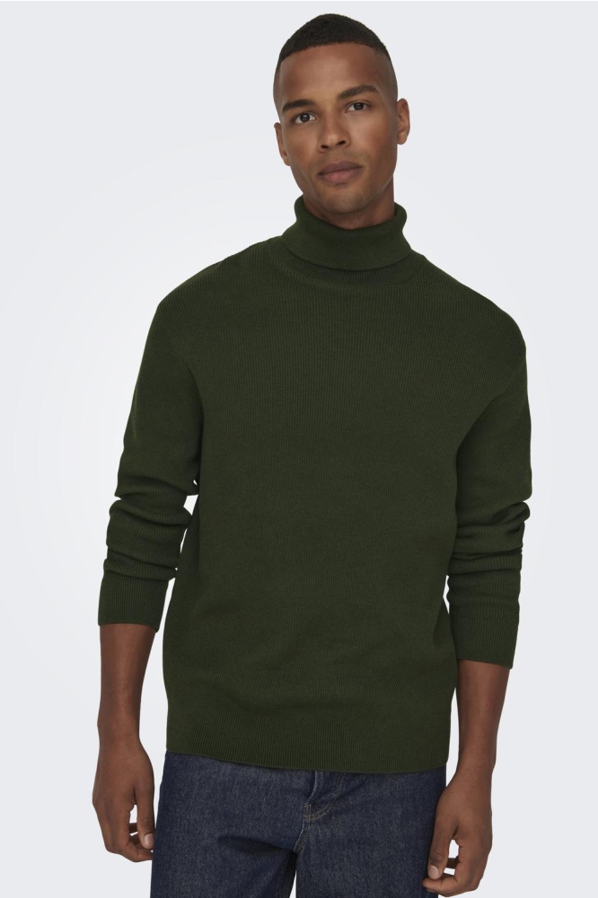 ONSPHIL REG 12 STRUC ROLL NECK KNIT 22023202 ROSIN