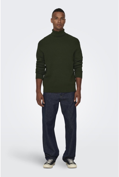 Only & Sons onsphil reg 12 struc roll neck knit