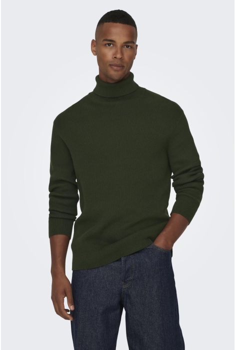 Only & Sons onsphil reg 12 struc roll neck knit